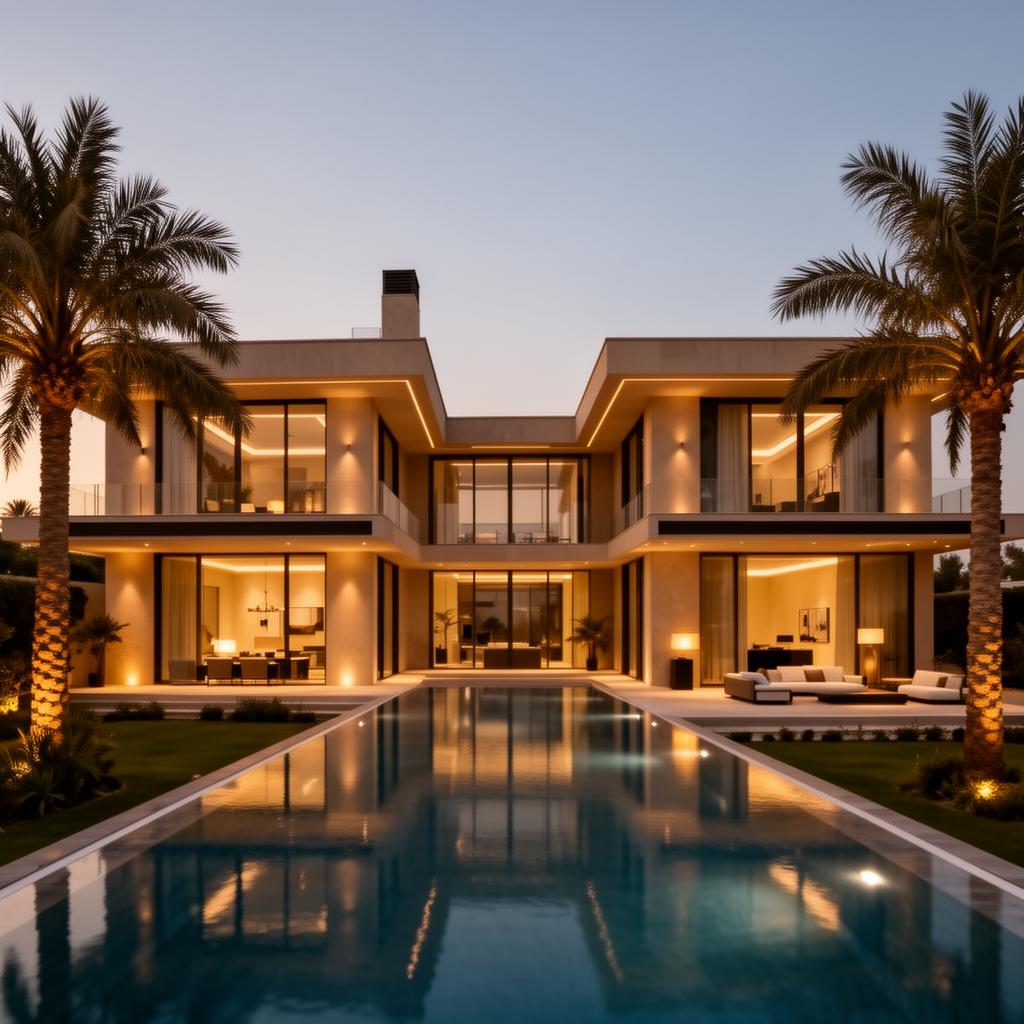 Modern villa with infinity pool